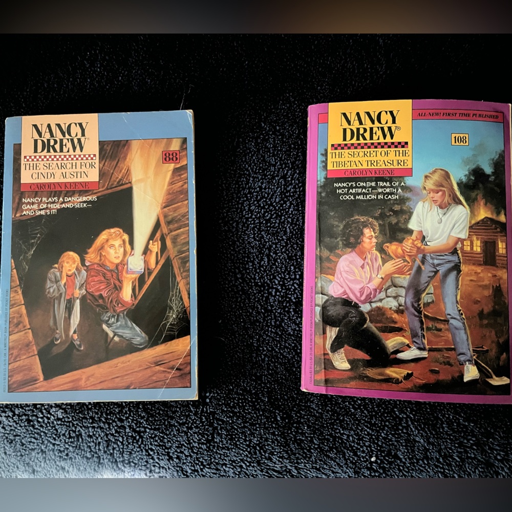 Vintage Nancy Drew Paperback Lot of 2 Carolyn Keene Mystery Books #88 #108